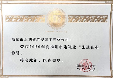 2020年度公司荣誉